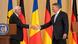 German President Frank-Walter Steinmeier (left) shakes hands with Romanian President Klaus Iohannis (right), Cotroceni Presidential Palace, Bucharest, Romania, Wednesday, May 24, 2023 German President Frank-Walter Steinmeier (left) shakes hands with Romanian President Klaus Iohannis (right), Cotroceni Presidential Palace, Bucharest, Romania, Wednesday, May 24, 2023