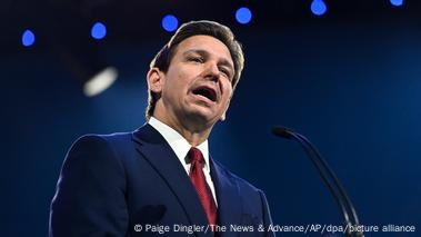 Florida's Governor Ron DeSantis speaking at Liberty University