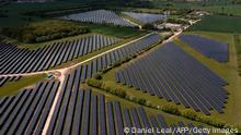 16.05.2023
An aerial view shows photovoltaic panels at a solar farm near Thaxted, eastern England, on May 16, 2023. (Photo by Daniel LEAL / AFP) (Photo by DANIEL LEAL/AFP via Getty Images)