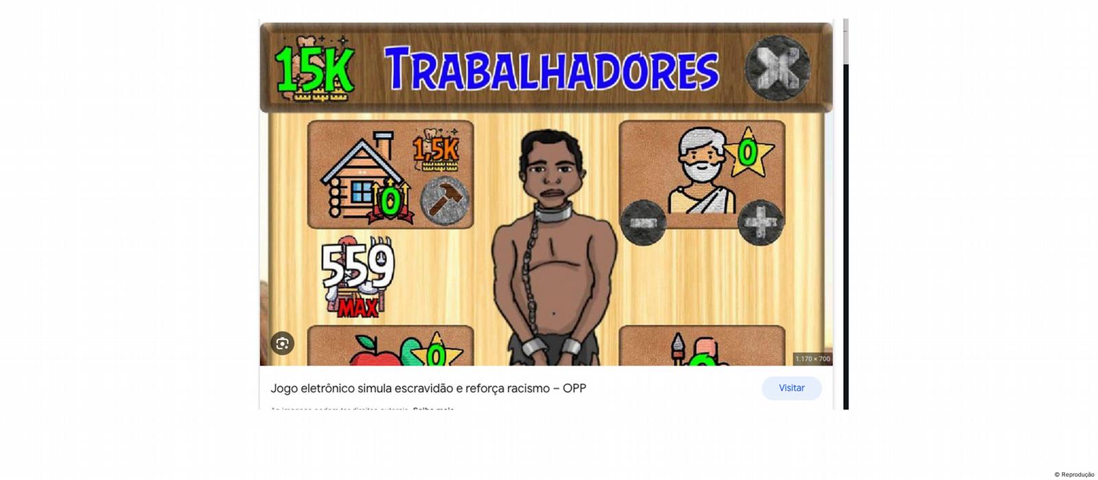 Google tira do ar jogo simulador de escravidão – DW – 25/05/2023