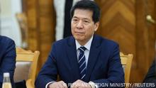 Chinese Special Envoy for Eurasian Affairs Li Hui attends a meeting with Russian Foreign Minister Sergei Lavrov in Moscow, Russia, May 26, 2023. Russian Foreign Ministry/Handout via REUTERS ATTENTION EDITORS - THIS IMAGE WAS PROVIDED BY A THIRD PARTY. NO RESALES. NO ARCHIVES. MANDATORY CREDIT. 