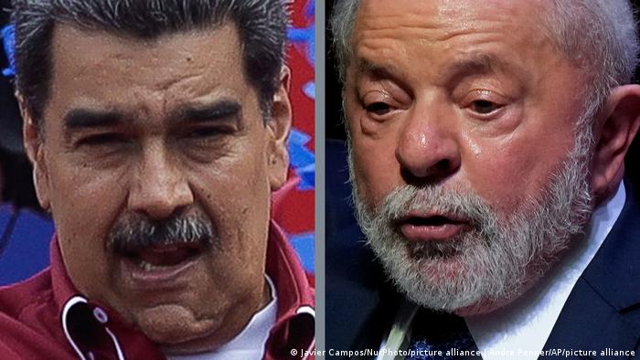 Los presidentes de Venezuela, Nicolás Maduro (izq.), y de Brasil, Lula de Silva.