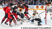 Tampere, 28.5.2023***
TAMPERE, FINLAND - MAY 28: Samuel Blais of Canada scores a goal against goalkeeper Mathias Niederberger of Germany during the 2023 IIHF Ice hockey, Eishockey World Championship, WM, Weltmeisterschaft Finland - Latvia game between Canada and Germany at Nokia Arena on May 28, 2023 in Tampere, Finland. Tampere Nokia Arena Finland *** TAMPERE, FINLAND MAY 28 Samuel Blais of Canada scores a goal against goalkeeper Mathias Niederberger of Germany during the 2023 IIHF Ice Hockey World Championship Finland Latvia game between Canada and Germany at Nokia Arena on May 28, 2023 in Tampere, Finland Tampere Nokia Arena Finland PUBLICATIONxNOTxINxSUI Copyright: xJustPictures.ch/AndreaxBrancax