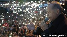 Recep Tayyip Erdogan, Presidenti elect of Turkey and Leader of Justice and Development Party addresses the crowds gathered near his home at Kisikli village of Uskudar in Istanbul, Turkey. 17955393