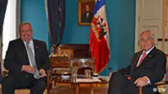 Erik Bettermann mit dem chilenischen Staatspräsidenten Sebastian Piñera am 19. Juli in Santiago de Chile