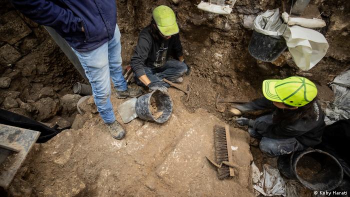 Los arqueólogos en las excavaciones en Ciudad de David