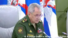 May 30, 2023**A still image from video shows Russian Defence Minister Sergei Shoigu during a teleconference with the country's high-ranking military in Moscow, Russia May 30, 2023. Russian Defence Ministry/Handout via REUTERS ATTENTION EDITORS - THIS IMAGE WAS PROVIDED BY A THIRD PARTY. NO RESALES. NO ARCHIVES. MANDATORY CREDIT.