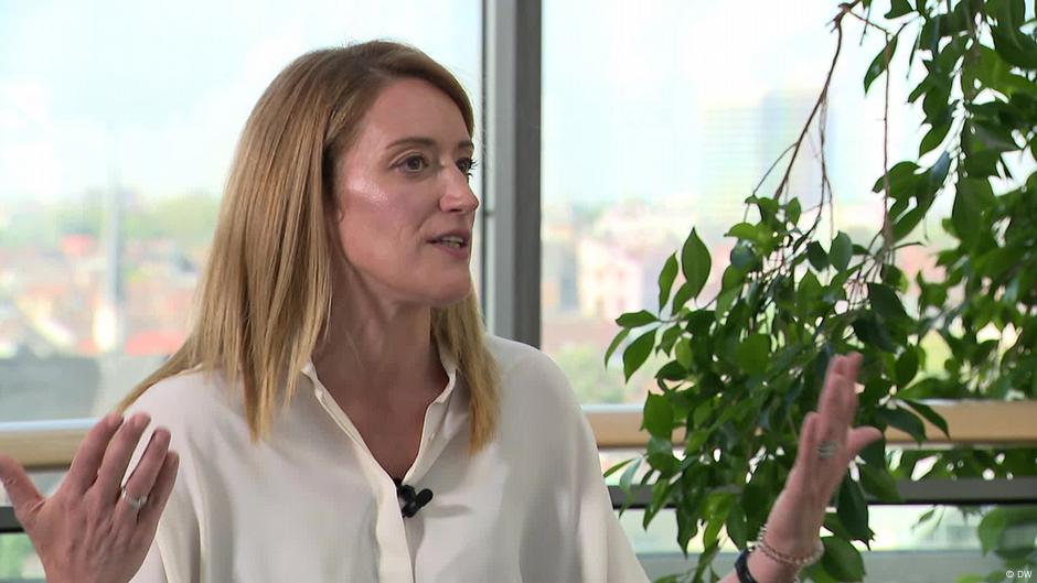 EU's Metsola backs Ukraine amid Moscow drone allegations