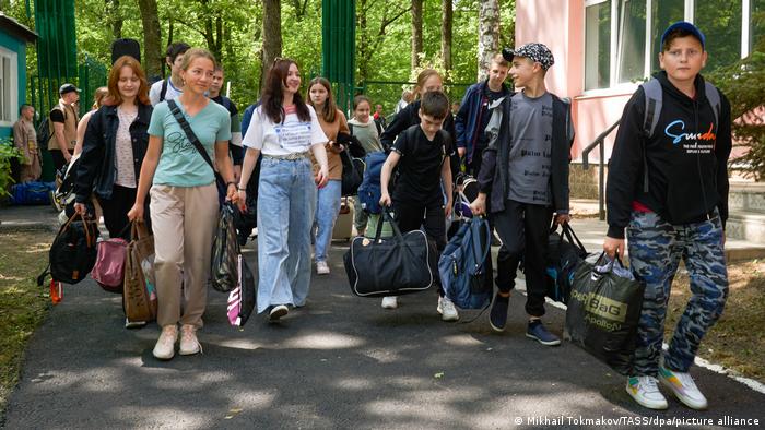 Russland Evakuierung von Kindern aus der Region Belgorod 