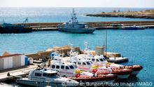  View of harbor on Lampedusa