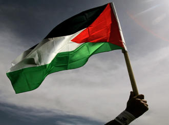 Hand mit palästinänsischer Flagge (Foto: DW)