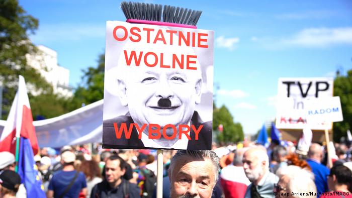 Polen Warschau Proteste der Opposition