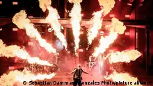 Rammstein live in Odense, Denmark Odense, Denmark. 02nd, June 2023. The German industrial metal band Rammstein performs a live concert at Odense Dyreskureplads in Odense. Here vocalist Till Lindemann is seen live on stage. (Photo credit: Gonzales Photo - Sebastian Dammark).