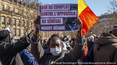 Manifestation de Sénégalais à Paris en mars 2021 contre Macky sall