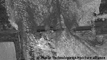 This satellite image provided by Maxar Technologies shows an overview of the damaged Kakhovka dam in southern Ukraine on Tuesday, June 6, 2023. Ukraine on Tuesday, June 6, accused Russian forces of blowing up the major dam and hydroelectric power station in a part of southern Ukraine they control, threatening a massive flood that could displace hundreds of thousands of people, and ordered residents downriver to evacuate. Russian news agency Tass quoted an unspecified Russian government official as saying the dam had “collapsed” due to damage. (Maxar Technologies via AP)
