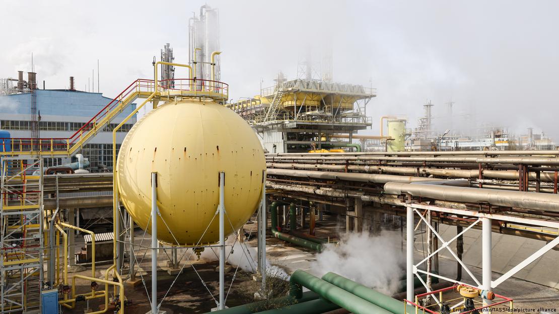 图为乌克兰境内的一个化肥厂。