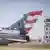 US plane painted with US flag, Statue of Liberty and Air Defender 23 logo
