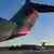 Air Defender 2023 tatbikatına katılmaya hazırlanan Airbus A400M tipi uçaklar, fonda gün batımı - (03.04.2023 / Wunstorf Hava Üssü)