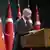 Recep Tayyip Erdogan speaking after a cabinet meeting in Ankara