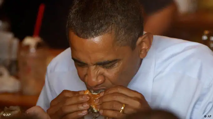 Barack Obama Hamurger Fast Food Flash-Galerie