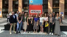 The international ENTR team at the European Parliament in Strasbourg for the European Youth Event 2023.