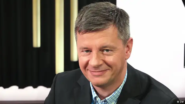 Vladimir Esipov appearing on the DW TV magazine format 'To The Point' on June 15, 2023
