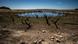 Scene of dried mud and dead trees at Coliford Lake, Bodmin Moor, Cornwall Scene of dried mud and dead trees at Coliford Lake, Bodmin Moor, Cornwall