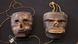 Two masks of the indigenous community of the Kogi from the Sierra Nevada de Santa Marta in Colombia Two masks of the indigenous community of the Kogi from the Sierra Nevada de Santa Marta in Colombia