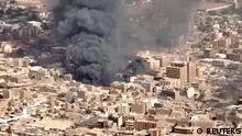 17.05.2023
An aerial view of the black smoke and flames at a market in Omdurman, Khartoum North, Sudan, May 17, 2023 in this screengrab obtained from a handout video. VIDEO OBTAINED BY REUTERS/Handout via REUTERS THIS IMAGE HAS BEEN SUPPLIED BY A THIRD PARTY. 