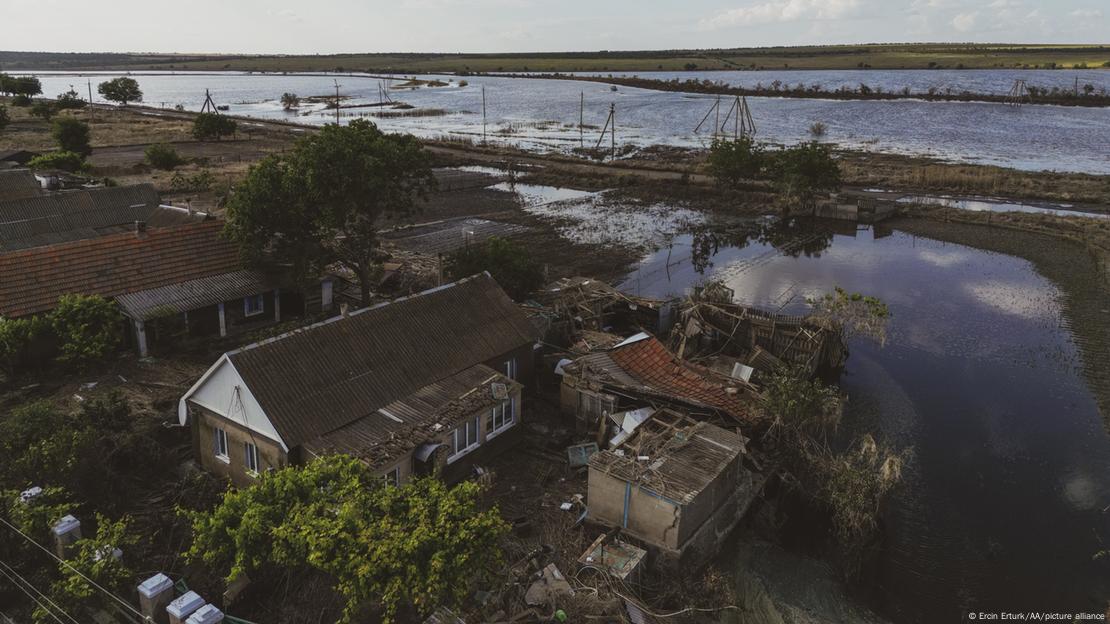 Shtëpi të përmbytura në Mykolaiv, Ukrainë