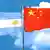 Banderas de Argentina y China.