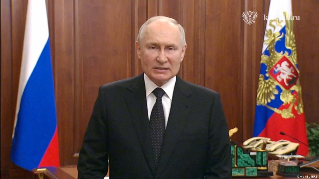 Ο πρόεδρος Πούτιν κατά το διάγγελμά του