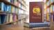 Learn Spanish I Spanish dictionary book or textbok with flag of Spain and cow on the cover in the library. Learn Spanish I Spanish dictionary book or textbok with flag of Spain and cow on the cover in the library.