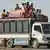 Deslocados sudaneses em fuga