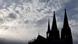 Cloudy sky and silhouette of Cologne Cathedral Cloudy sky and silhouette of Cologne Cathedral