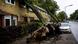 Trees fell on houses in Haarlem, North Holland Trees fell on houses in Haarlem, North Holland
