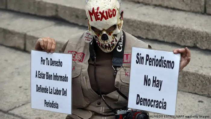 Manifestación en México por la libertad de prensa.
