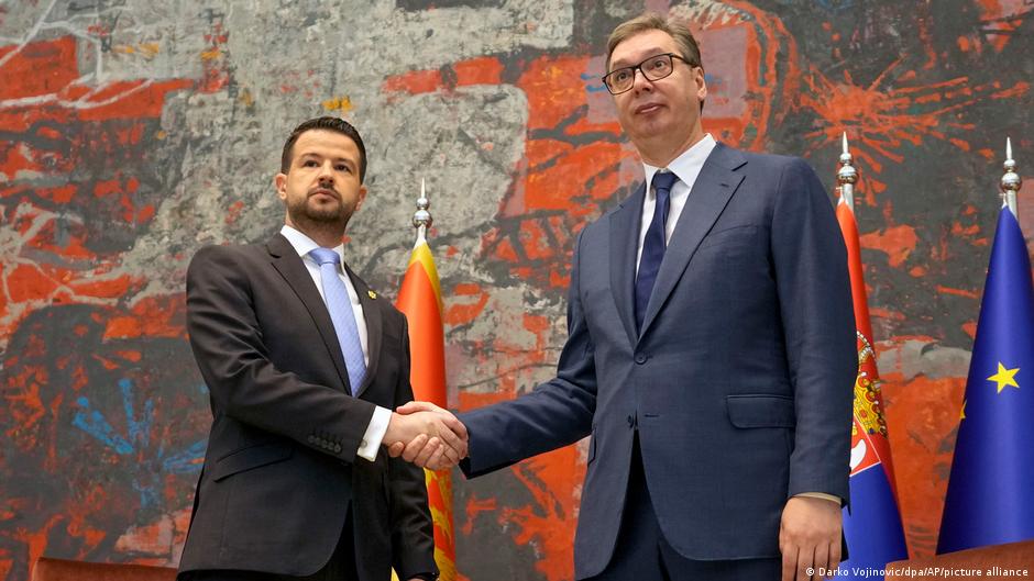 Predsednici Crne Gore Jakov Milatović i Srbije Aleksandar Vučić (Beograd, jula 2023.)