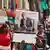 A demonstrator holds a picture of Nnamdi Kanu during a 'Free Biafra' protest