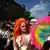 People attend the Pride march in Budapest on July 15, 2023