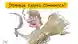 Карикатура: карикатурный пресс-секретарь Владимира Путина Дмитрий Песков с серпом в одной руке и связкой из колосьев пшеницы в другой говорит: "Зерновая сделка отменяется!"