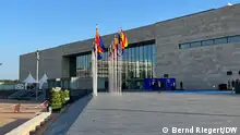 EU Innenminister Logroño, Spanien. Riojaforum, Tagungsort für informelles Treffen zu Migration. Aufgenommen am 20.07.2023, Foto: Bernd Riegert, DW alle Rechte