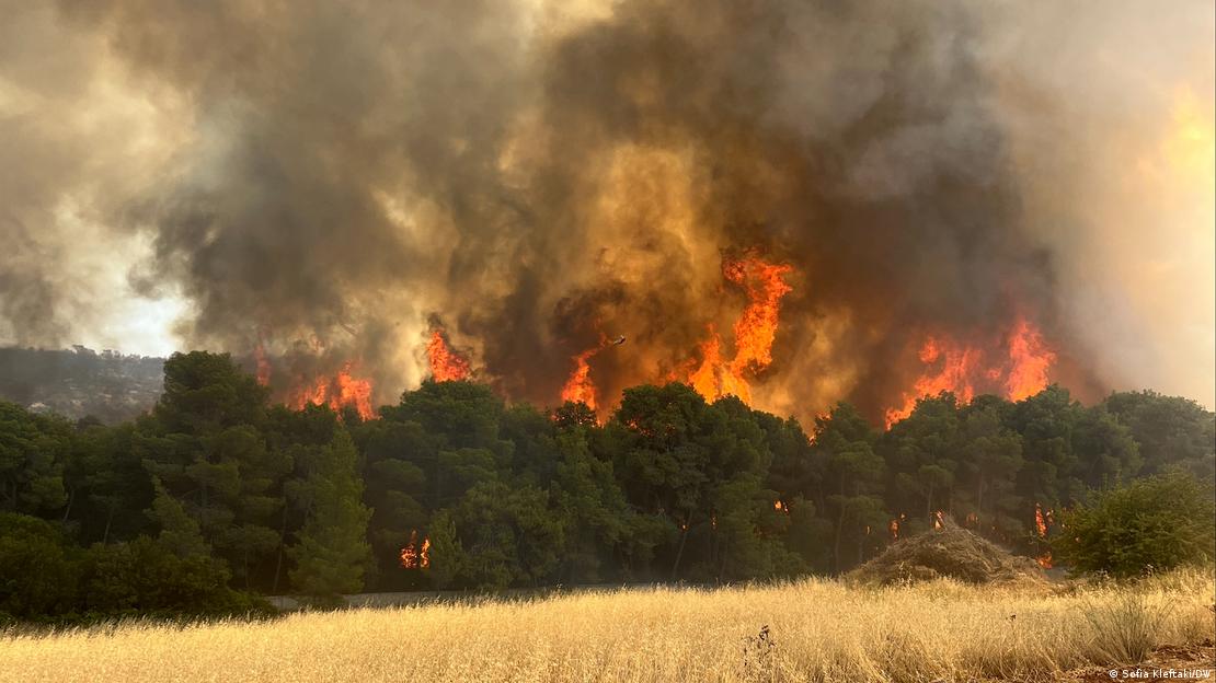 Los incendios forestales azotan a Grecia.