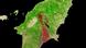 Fotografía satelital con mancha de incendios a lo ancho de la isla Fotografía satelital con mancha de incendios a lo ancho de la isla