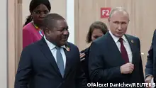 27/07/2023 *** Russian President Vladimir Putin and Mozambique President Filipe Jacinto Nyusi meet on the sidelines of Russia-Africa summit in Saint Petersburg, Russia, July 27, 2023. Sputnik/Alexei Danichev/Pool via REUTERS ATTENTION EDITORS - THIS IMAGE WAS PROVIDED BY A THIRD PARTY.