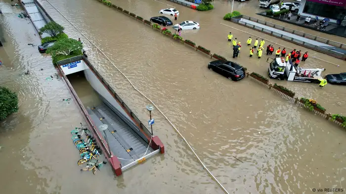 Flut China Fuzhou Typhoon Doksuri 