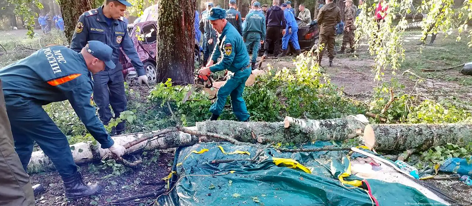 Ураган в Марий Эл завалил деревьями палатки с туристами – DW – 30.07.2023