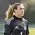 La portera Catalina Pérez durante un partido de la selección femenina de Colombia.