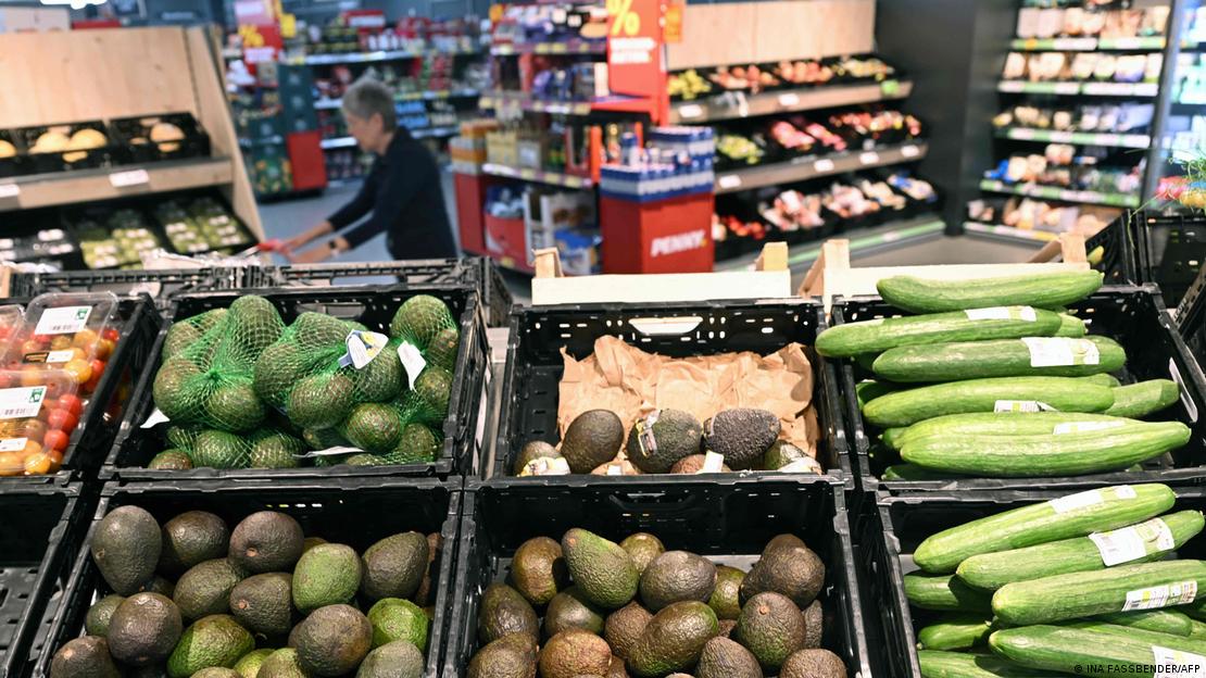 Mercadorias em supermercado alemão