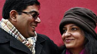 Anand with his wife Priya